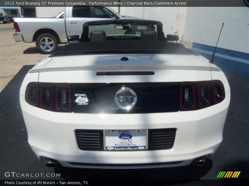 Performance White / Charcoal Black/Cashmere Accent 2013 Ford Mustang GT Premium Convertible