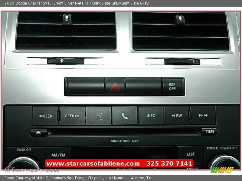 Bright Silver Metallic / Dark Slate Gray/Light Slate Gray 2010 Dodge Charger SXT