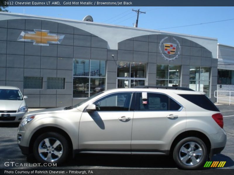 Gold Mist Metallic / Brownstone/Jet Black 2012 Chevrolet Equinox LT AWD