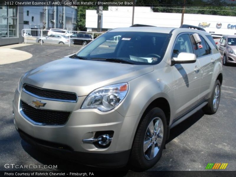 Gold Mist Metallic / Brownstone/Jet Black 2012 Chevrolet Equinox LT AWD