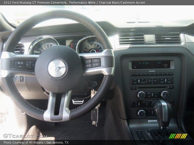 Performance White / Charcoal Black/Cashmere Accent 2013 Ford Mustang GT Premium Convertible