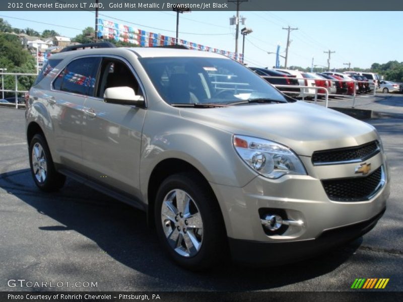 Gold Mist Metallic / Brownstone/Jet Black 2012 Chevrolet Equinox LT AWD