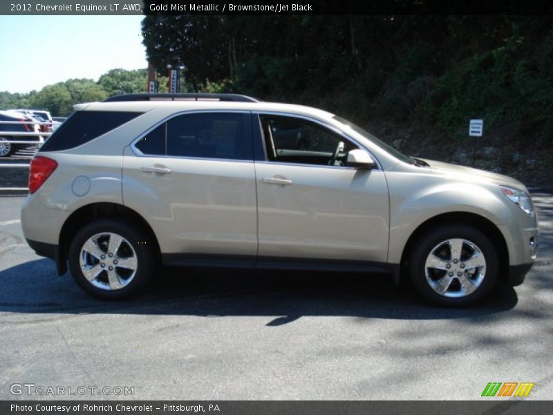 Gold Mist Metallic / Brownstone/Jet Black 2012 Chevrolet Equinox LT AWD