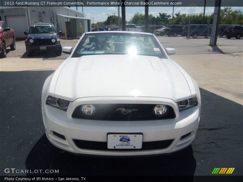 Performance White / Charcoal Black/Cashmere Accent 2013 Ford Mustang GT Premium Convertible