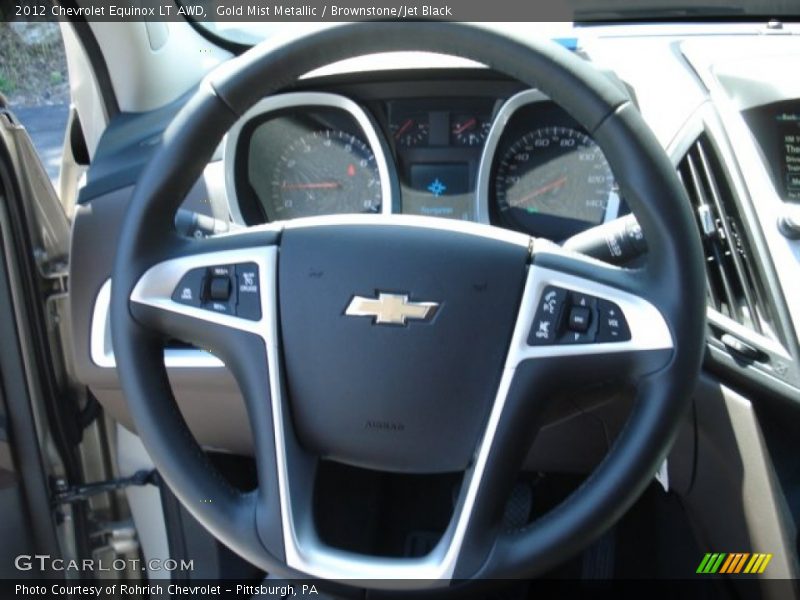 Gold Mist Metallic / Brownstone/Jet Black 2012 Chevrolet Equinox LT AWD