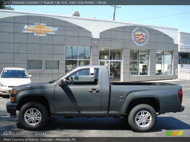 Dark Gray Metallic / Ebony 2012 Chevrolet Colorado LT Regular Cab 4x4