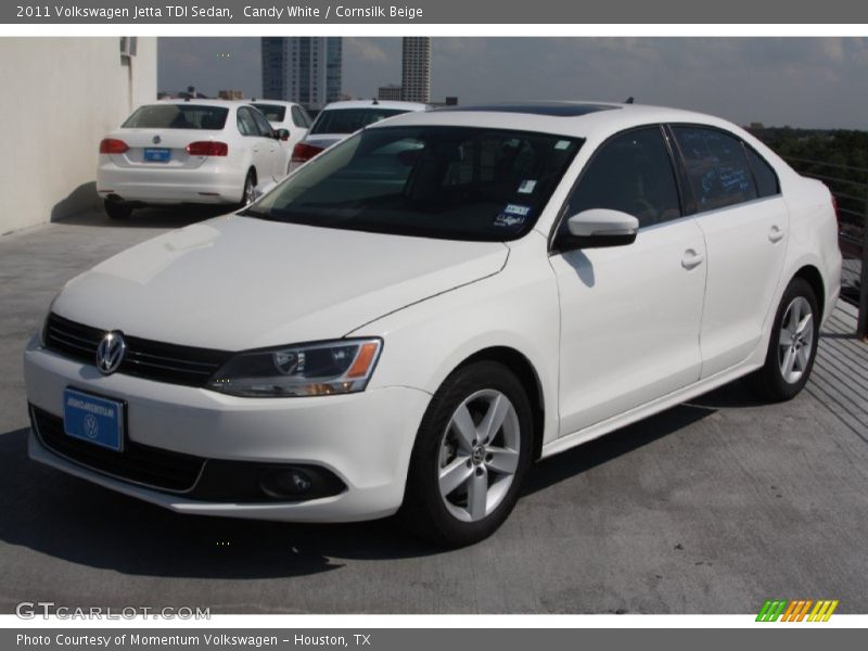 Candy White / Cornsilk Beige 2011 Volkswagen Jetta TDI Sedan