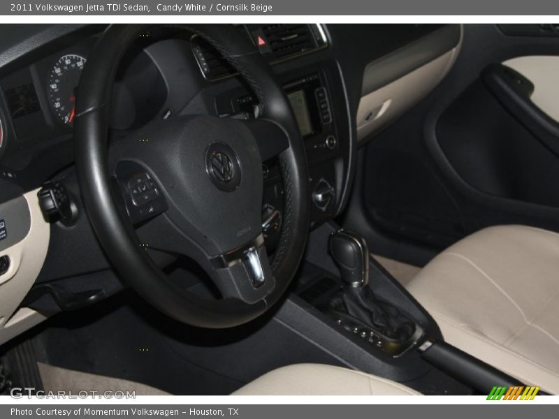 Candy White / Cornsilk Beige 2011 Volkswagen Jetta TDI Sedan