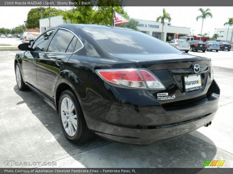 Ebony Black / Black 2009 Mazda MAZDA6 i Sport