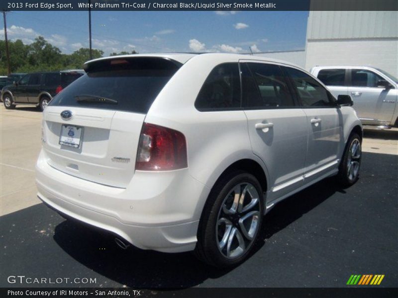 White Platinum Tri-Coat / Charcoal Black/Liquid Silver Smoke Metallic 2013 Ford Edge Sport