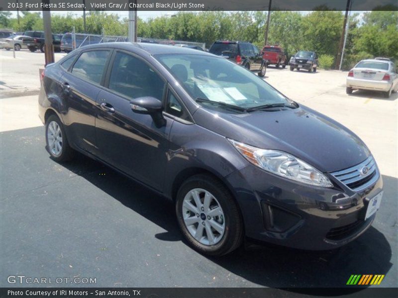 Violet Gray / Charcoal Black/Light Stone 2013 Ford Fiesta SE Sedan
