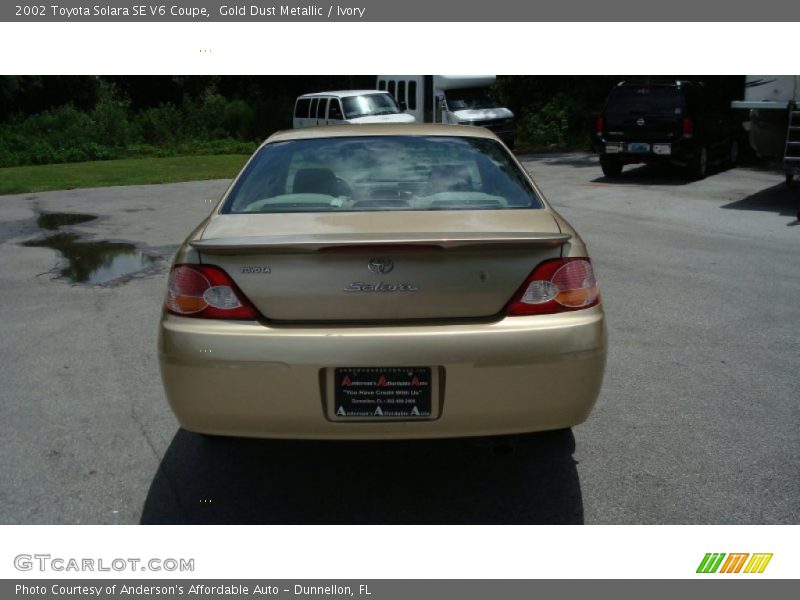 Gold Dust Metallic / Ivory 2002 Toyota Solara SE V6 Coupe
