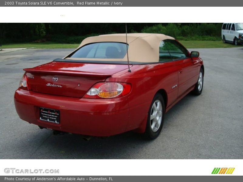 Red Flame Metallic / Ivory 2003 Toyota Solara SLE V6 Convertible