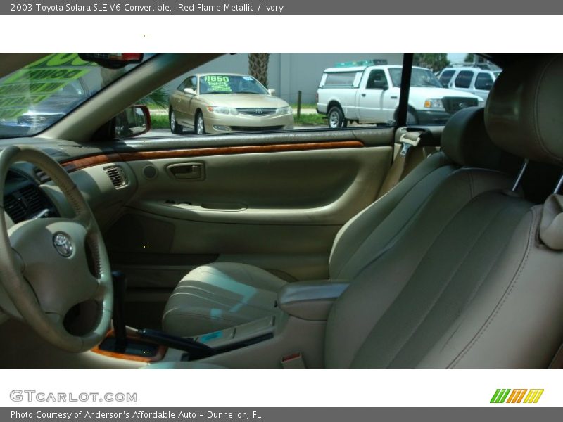Red Flame Metallic / Ivory 2003 Toyota Solara SLE V6 Convertible