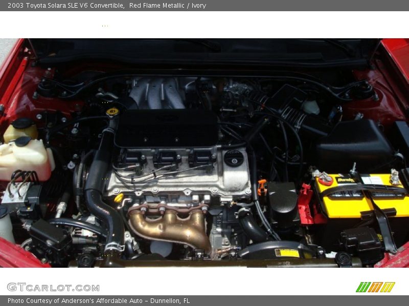 Red Flame Metallic / Ivory 2003 Toyota Solara SLE V6 Convertible
