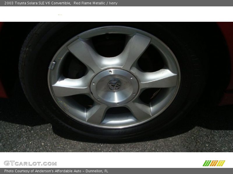 Red Flame Metallic / Ivory 2003 Toyota Solara SLE V6 Convertible