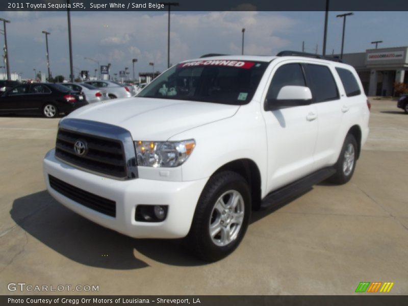 Super White / Sand Beige 2011 Toyota Sequoia SR5