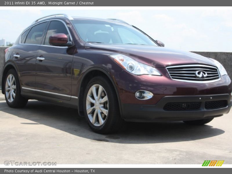 Midnight Garnet / Chestnut 2011 Infiniti EX 35 AWD