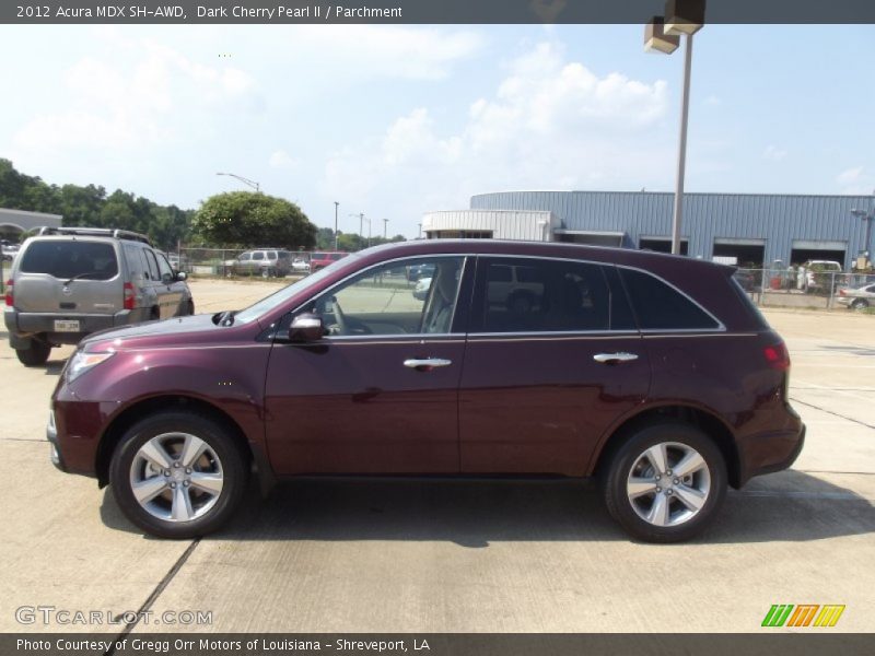 Dark Cherry Pearl II / Parchment 2012 Acura MDX SH-AWD