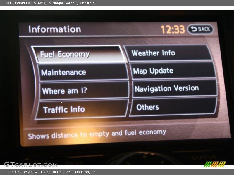 Midnight Garnet / Chestnut 2011 Infiniti EX 35 AWD