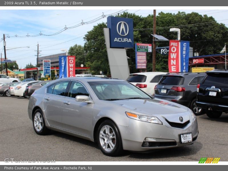 Palladium Metallic / Ebony 2009 Acura TL 3.5
