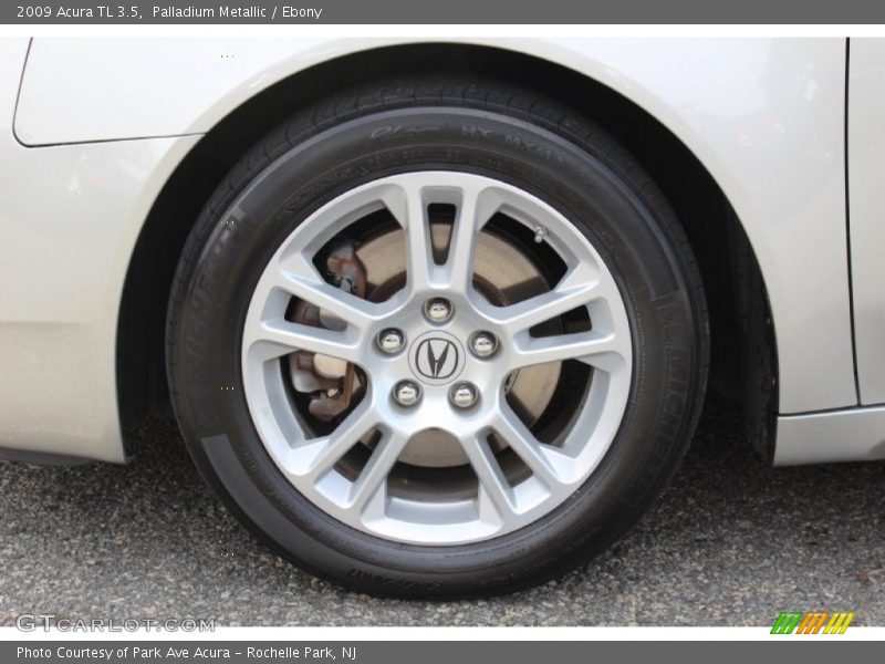 Palladium Metallic / Ebony 2009 Acura TL 3.5