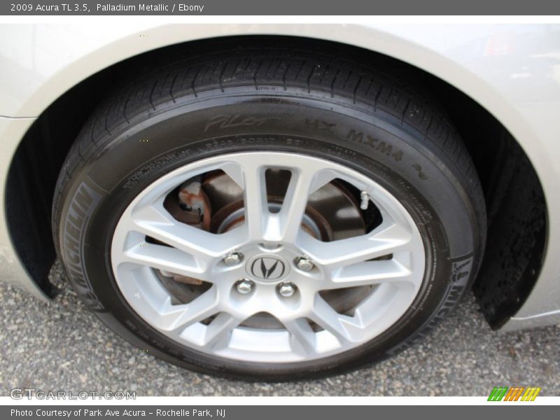 Palladium Metallic / Ebony 2009 Acura TL 3.5