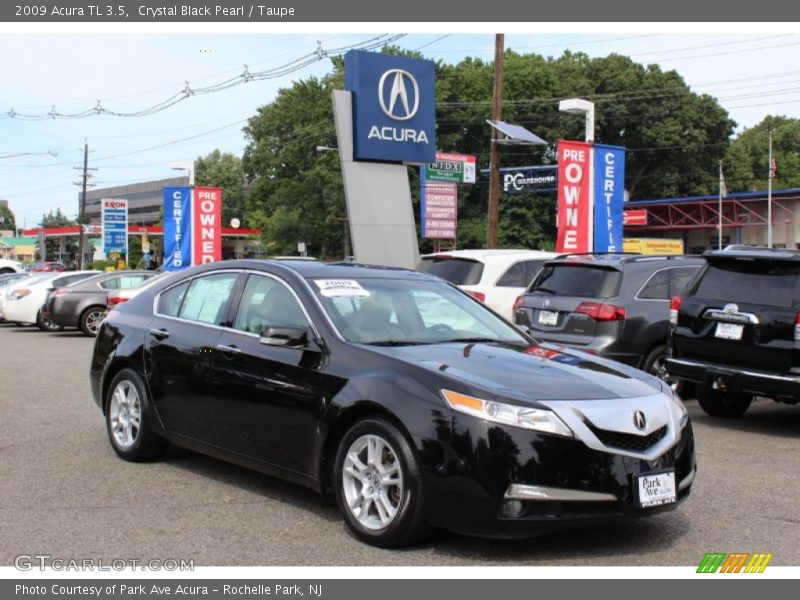 Crystal Black Pearl / Taupe 2009 Acura TL 3.5