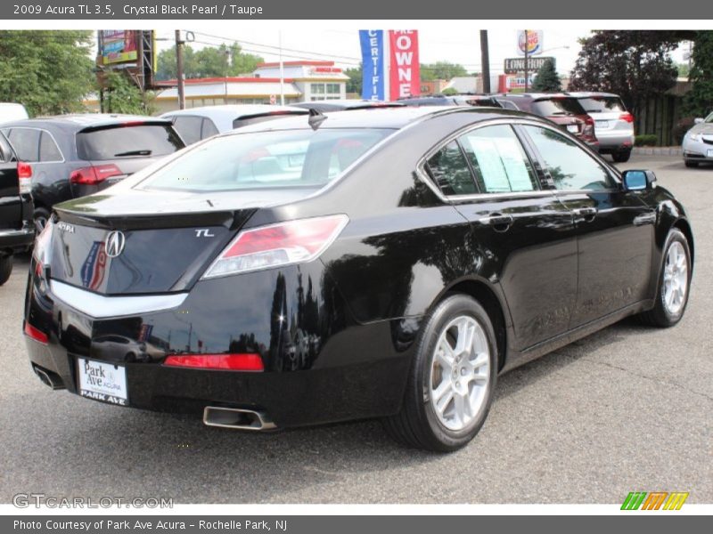 Crystal Black Pearl / Taupe 2009 Acura TL 3.5