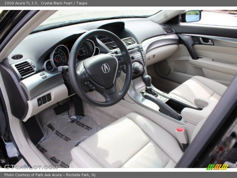 Crystal Black Pearl / Taupe 2009 Acura TL 3.5