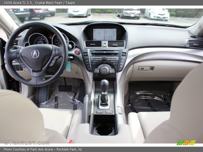 Crystal Black Pearl / Taupe 2009 Acura TL 3.5