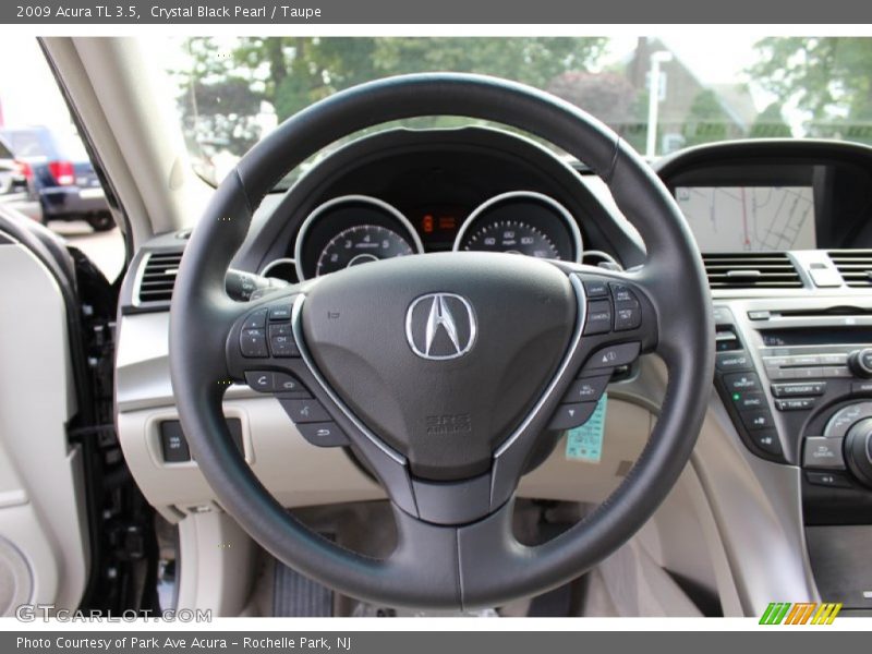 Crystal Black Pearl / Taupe 2009 Acura TL 3.5