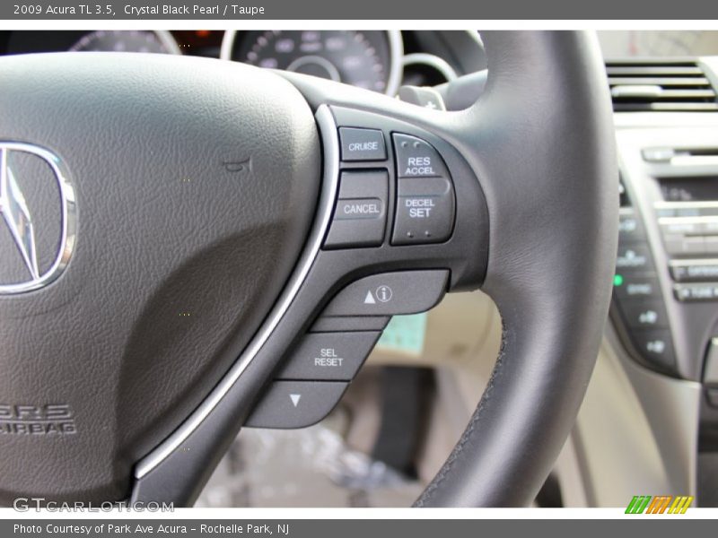 Crystal Black Pearl / Taupe 2009 Acura TL 3.5