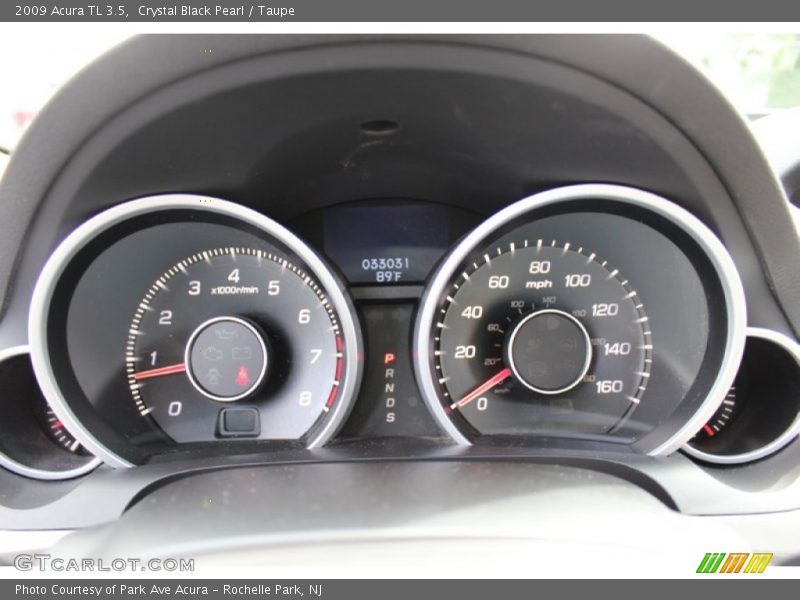 Crystal Black Pearl / Taupe 2009 Acura TL 3.5