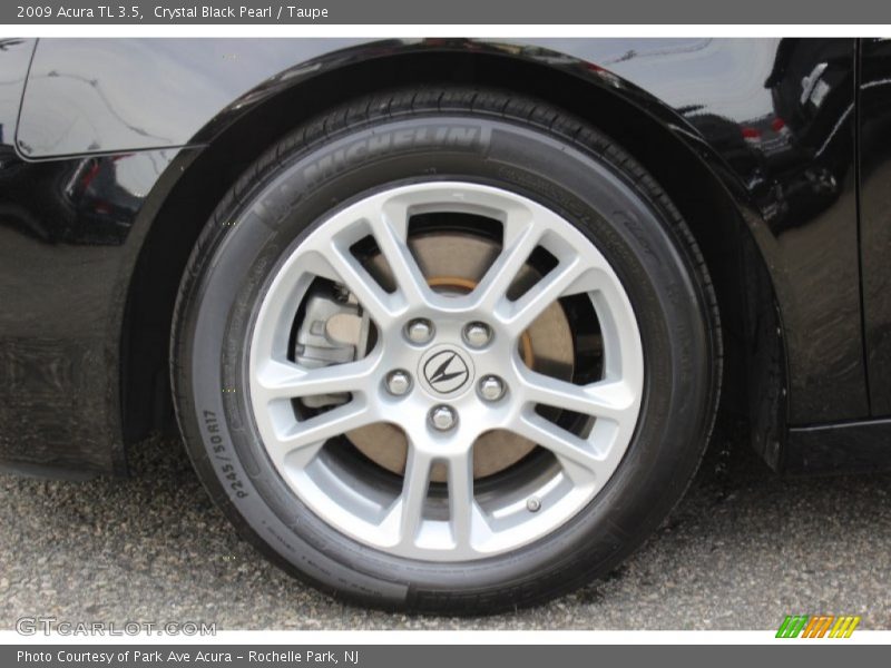 Crystal Black Pearl / Taupe 2009 Acura TL 3.5