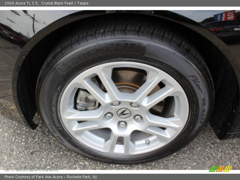 Crystal Black Pearl / Taupe 2009 Acura TL 3.5