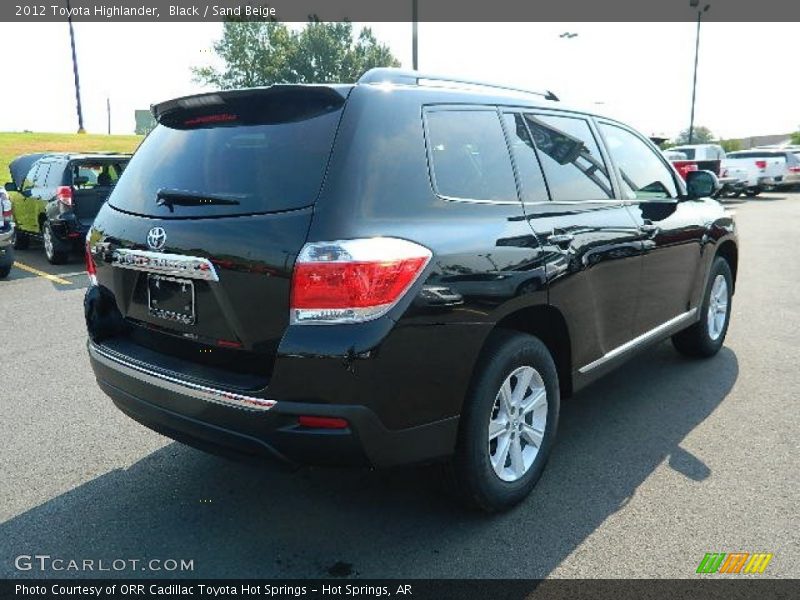 Black / Sand Beige 2012 Toyota Highlander