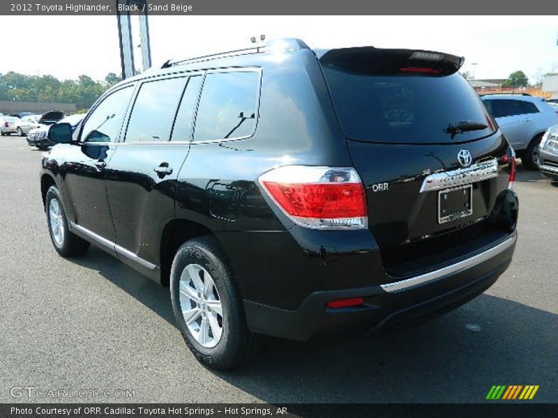 Black / Sand Beige 2012 Toyota Highlander