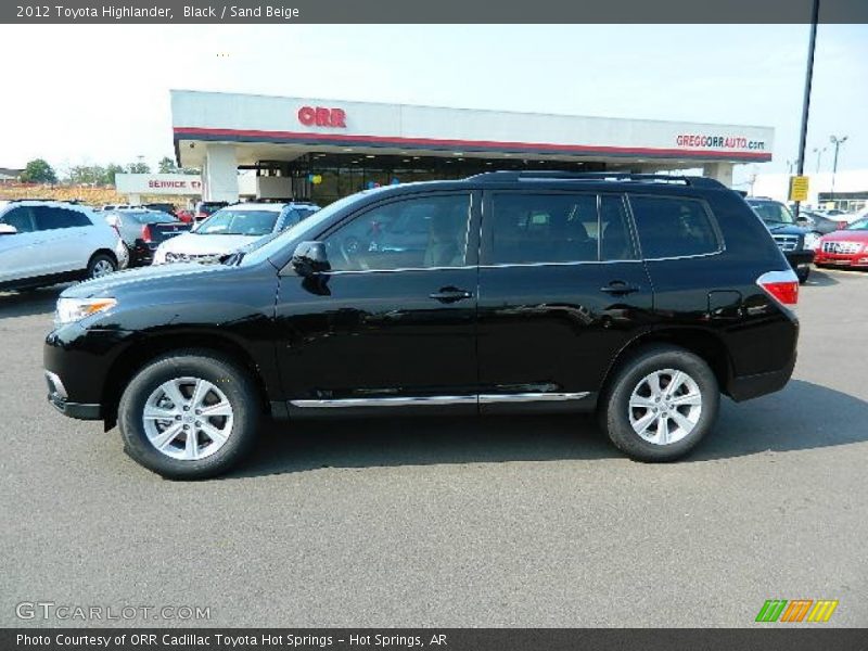 Black / Sand Beige 2012 Toyota Highlander