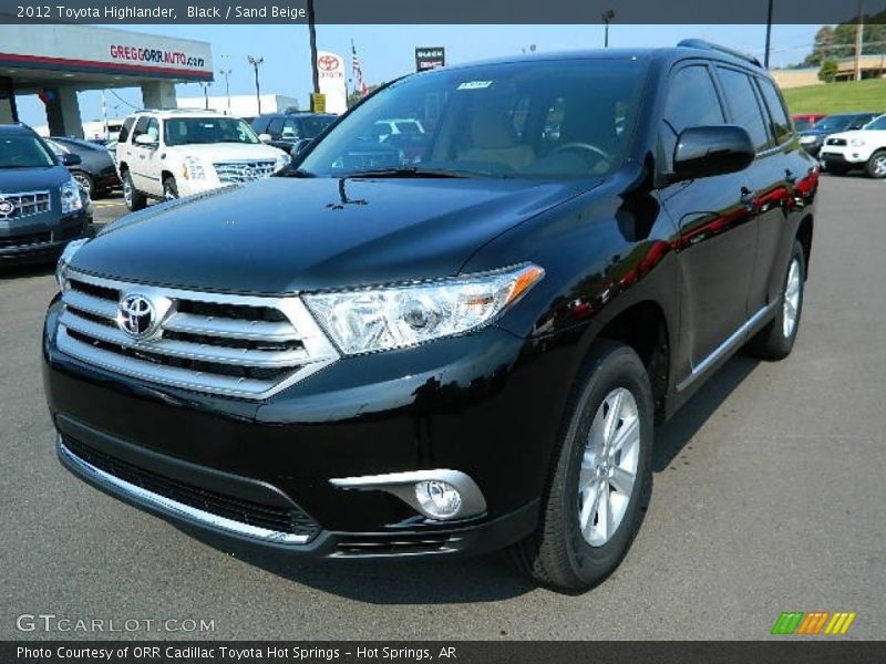 Black / Sand Beige 2012 Toyota Highlander