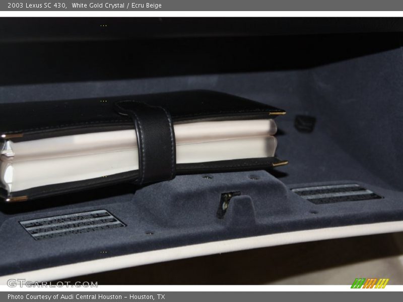 White Gold Crystal / Ecru Beige 2003 Lexus SC 430