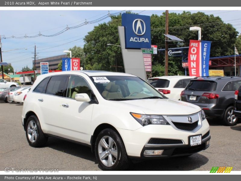 Aspen White Pearl / Parchment 2010 Acura MDX
