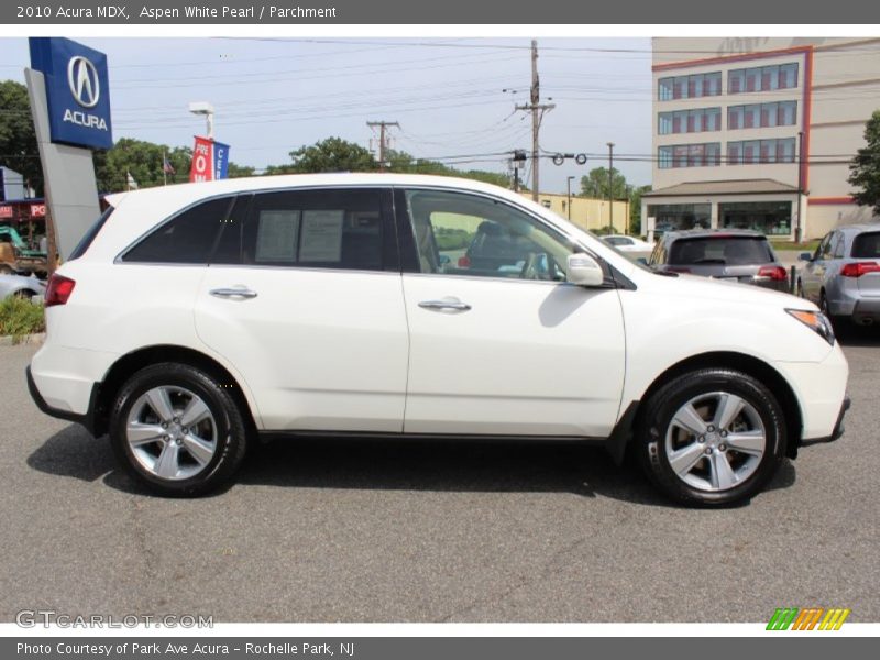 Aspen White Pearl / Parchment 2010 Acura MDX
