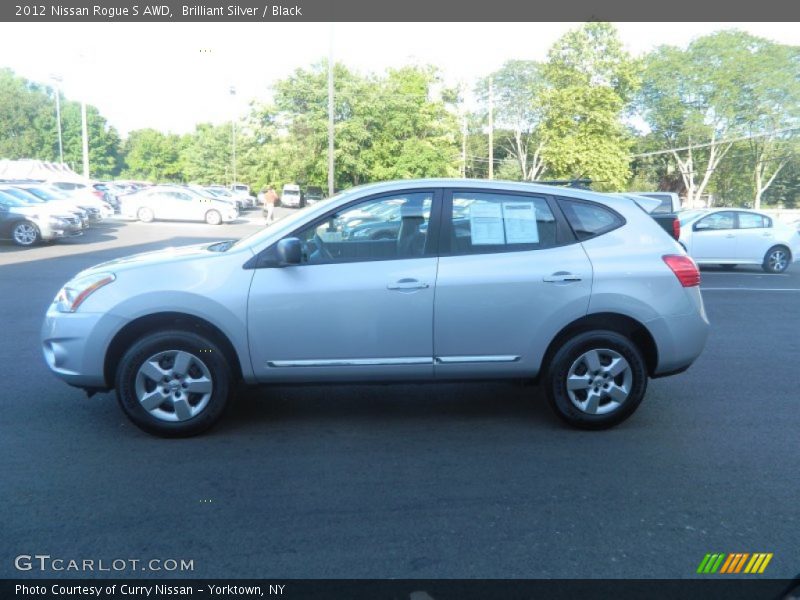 Brilliant Silver / Black 2012 Nissan Rogue S AWD