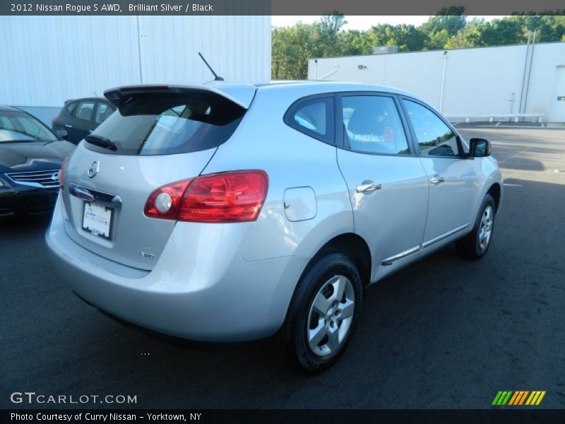 Brilliant Silver / Black 2012 Nissan Rogue S AWD