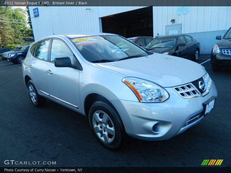 Brilliant Silver / Black 2012 Nissan Rogue S AWD