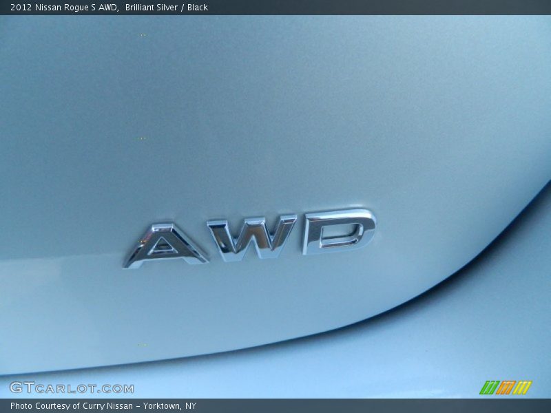 Brilliant Silver / Black 2012 Nissan Rogue S AWD