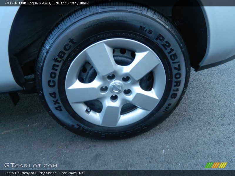 Brilliant Silver / Black 2012 Nissan Rogue S AWD