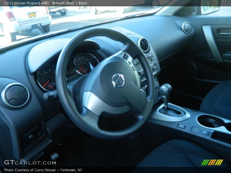 Brilliant Silver / Black 2012 Nissan Rogue S AWD
