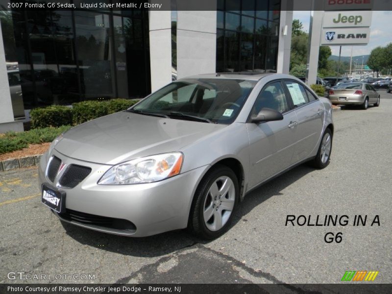 Liquid Silver Metallic / Ebony 2007 Pontiac G6 Sedan